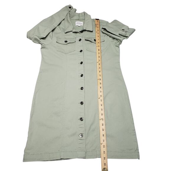 Celebrity Pink Denim Jacket Sz XL – Sage Green Stretch, Longline Button Front - Picture 8 of 10